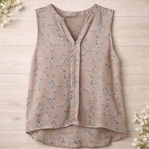 Primark Women's Floral Blush Boho Sleeveless V-Neck High Low Size 12